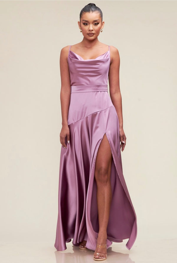 DRESS MAXI AMALFI SATIN