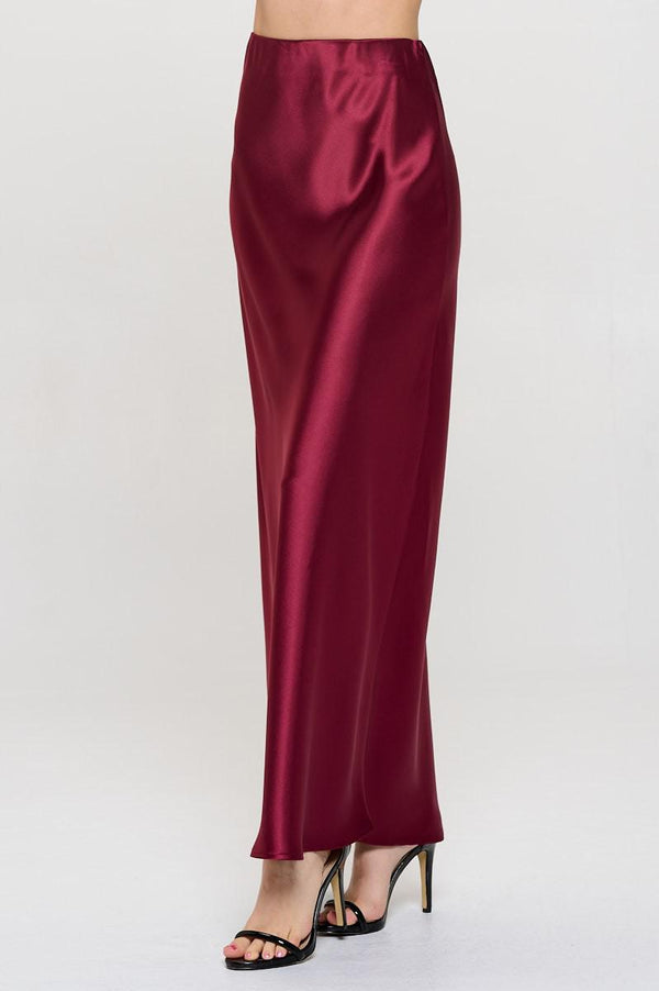 SILK SATIN MAXI SKIRT 6333