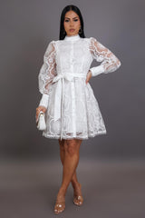 LACE DRESS L/S LOVE 0593