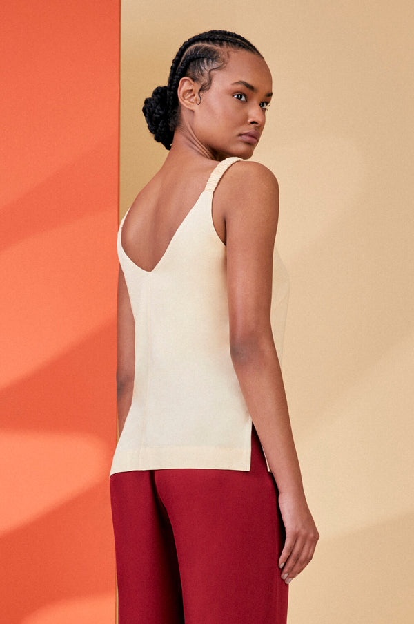 TANK TOP LINEN BUTTERY 101240311