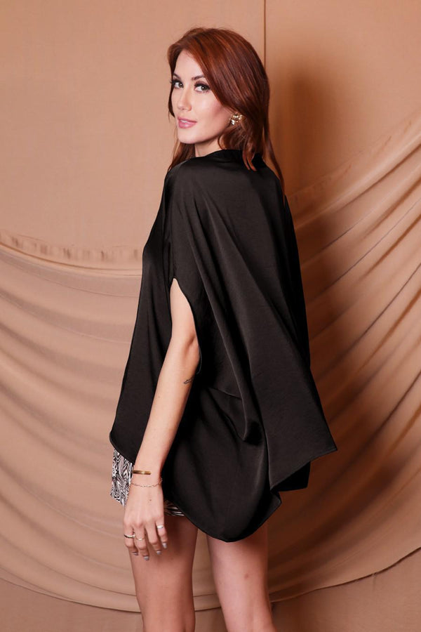 CAFTAN TOP POLY SILK 7713