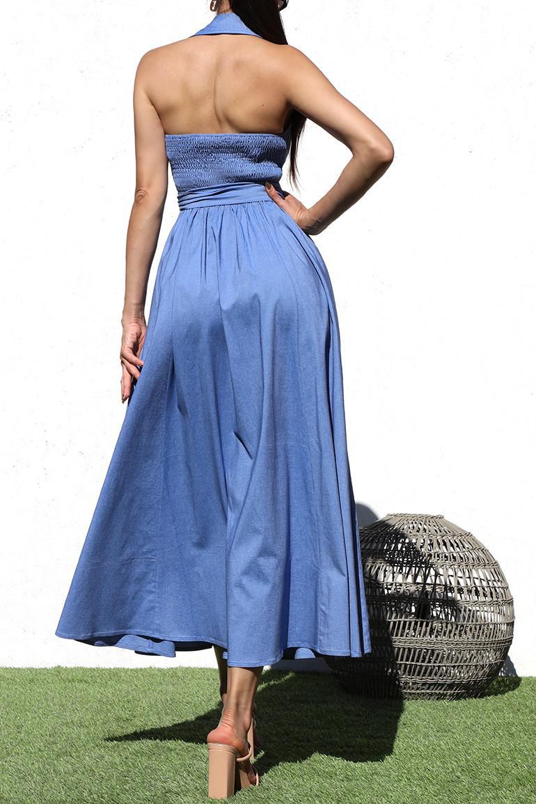 BRASILIA MIDI DENIM DRESS 3772